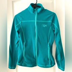 Mountain hardware fleece jacket, teal, size S